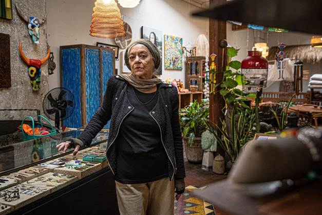 Helen McIntyre, 83, has no plans to retire from running her Karangahape Rd shop,  Buana Satu. Photo / Jason Dorday